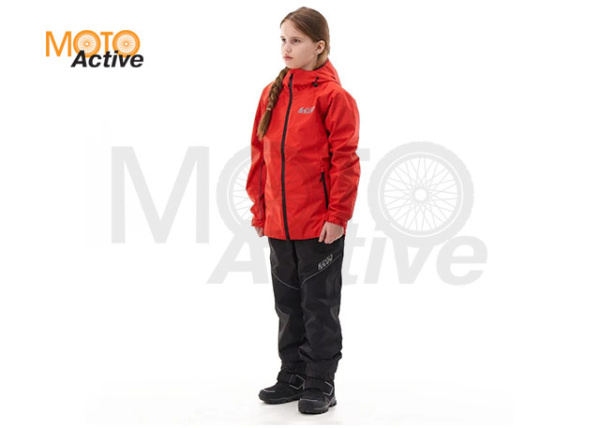 Комплект дождевой (куртка, брюки) EVO FOR TEEN RED (мембрана)